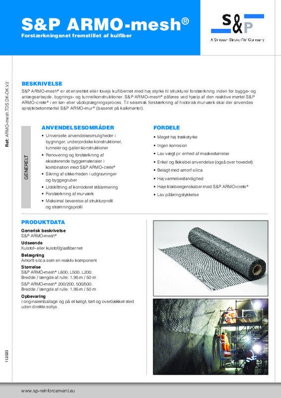 Teknisk Datablad S&P ARMO-mesh®
