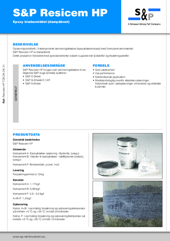 Teknisk datablad (TDS) S&P Resicem HP