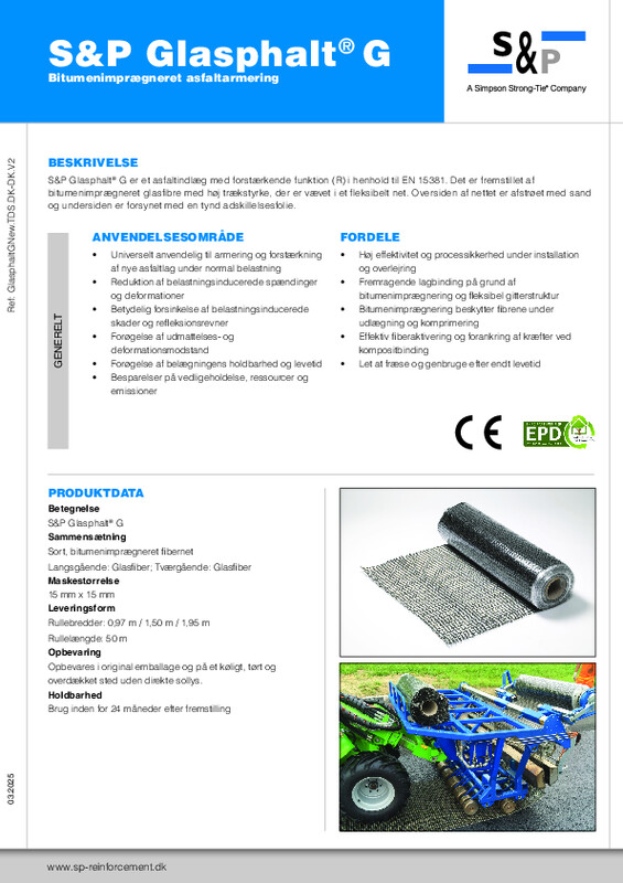 Teknisk datablad (TDS) S&P Glasphalt® G