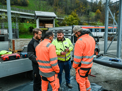 Medarbejderne hos Baugeschäft Hüppin AG deltog i et individuelt produktkursus hos S&P i forbindelse med forberedelsen af projektet.