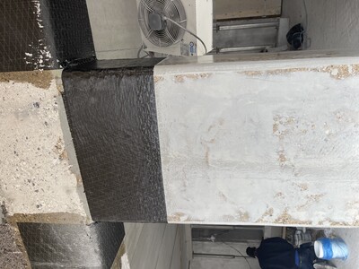 Forstærkning af etablerede søjler i bagvæg